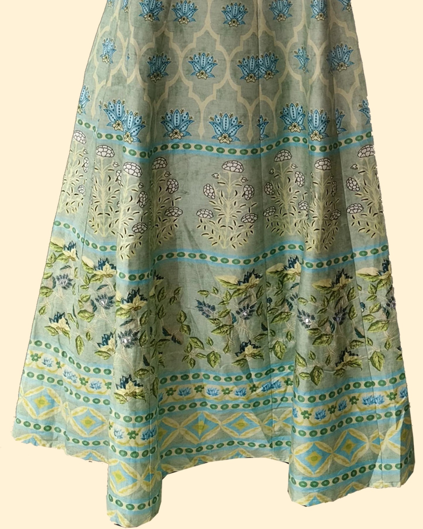 Elegant Floral Printed Lightweight & Luxurious Silk Gown – Festive & Casual Wear