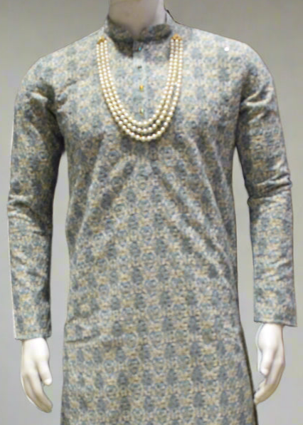 Floral Printed Kurta Pajama Set – Elegant Traditional Wear