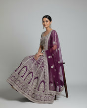 Deep Purple Lehenga Choli Set with Silver Embroidery – Regal Bridal & Festive Wear