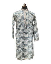 Contemporary Printed Kurta Set for Men – Lightweight Cotton Blend