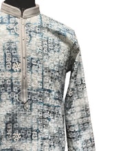 Contemporary Printed Kurta Set for Men – Lightweight Cotton Blend