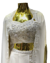 White Indo-Western Lehenga Set with Embroidered Choli & Shrug