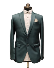 Men's Emerald Green Slim Fit – Two-Button Suit with Pocket Square Five Pcs Suit