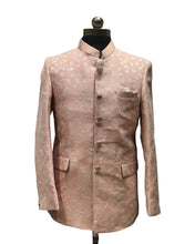 Men’s Pastel Pink Jaal Print Jacquard Jodhpuri – Wedding & Festive Ethnic Suit