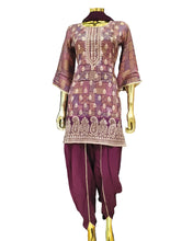 Women’s Maroon Printed Cotton Dhoti Style Salwar Suit with Dupatta