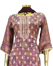 Women’s Maroon Printed Cotton Dhoti Style Salwar Suit with Dupatta