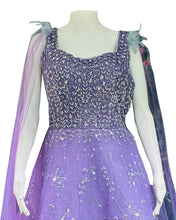 Women’s Lavender Embroidered Net Gown with Cape – Party & Reception Wear