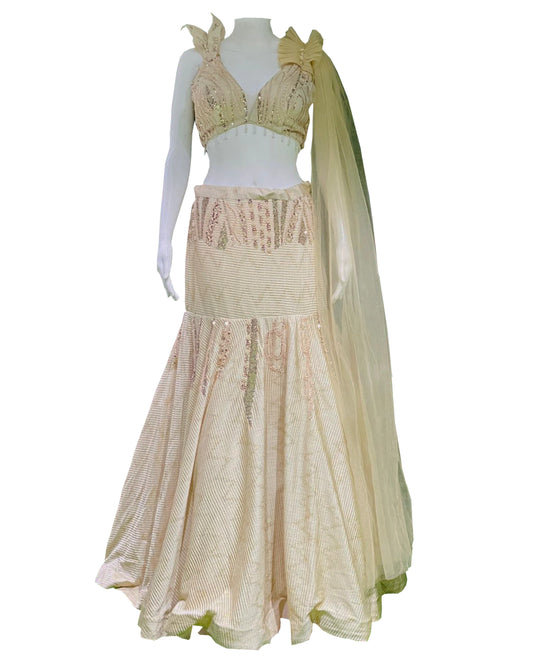 Pastel Grace Embroidered Designer Lehenga Choli – Elegant Festive Couture