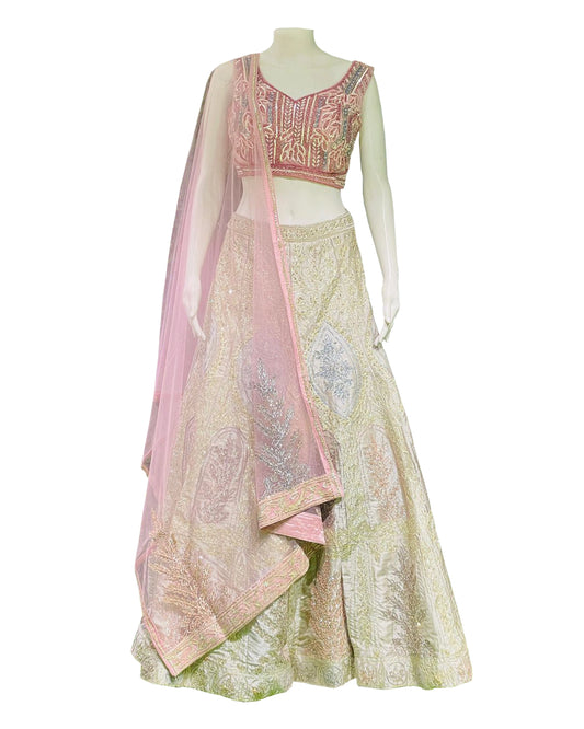 Rose Royale Embroidered Lehenga Choli – Bridal & Festive Couture