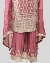 Rosewood Radiance Handwork Embroidered Palazzo Set – Luxe Occasion Wear