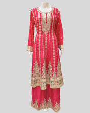 Crimson Majesty Palazzo Suit – Handwork Embroidered Elegance for Festive Occasions