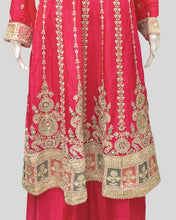 Crimson Majesty Palazzo Suit – Handwork Embroidered Elegance for Festive Occasions