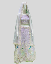 Peacock Whisper Bridal Designer Lehenga Choli – Regal Embroidery in Pastel Tones