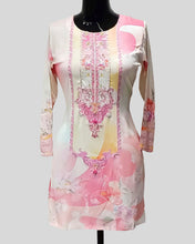 Pastel Petal Tunic Top – Embroidered Long-Sleeve Top in Pink, Cream & Yellow
