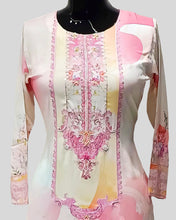 Pastel Petal Tunic Top – Embroidered Long-Sleeve Top in Pink, Cream & Yellow