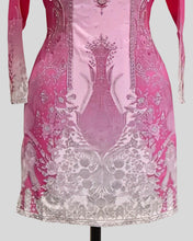 Rose Reverie Embroidered Tunic Top – Pink Ornamental Knee-Length Ethnic Wear