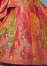 Multicolor Unstitch Traditional Silk Lehenga Choli with Sequins & Beaded Embellishments Heavy Embroidery