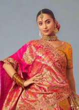 Multicolor Unstitch Traditional Silk Lehenga Choli with Sequins & Beaded Embellishments Heavy Embroidery